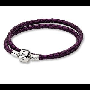pandora leather charm bracelet